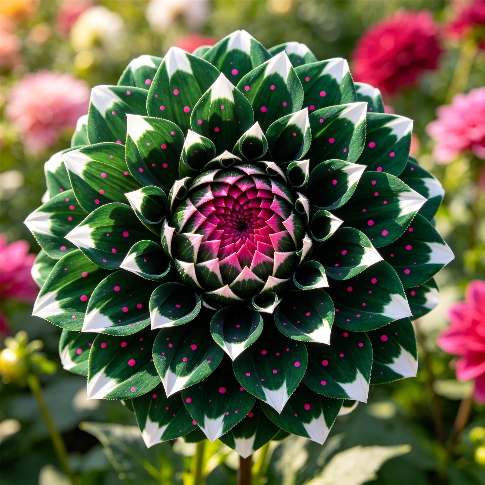 Mehrjährig Dahlien/Einfach zu pflegen/Seltene/Lange BlüTezeit/mit Auffälligen Blüten/Ideal für Gartenanfänger-10Rhizome-D