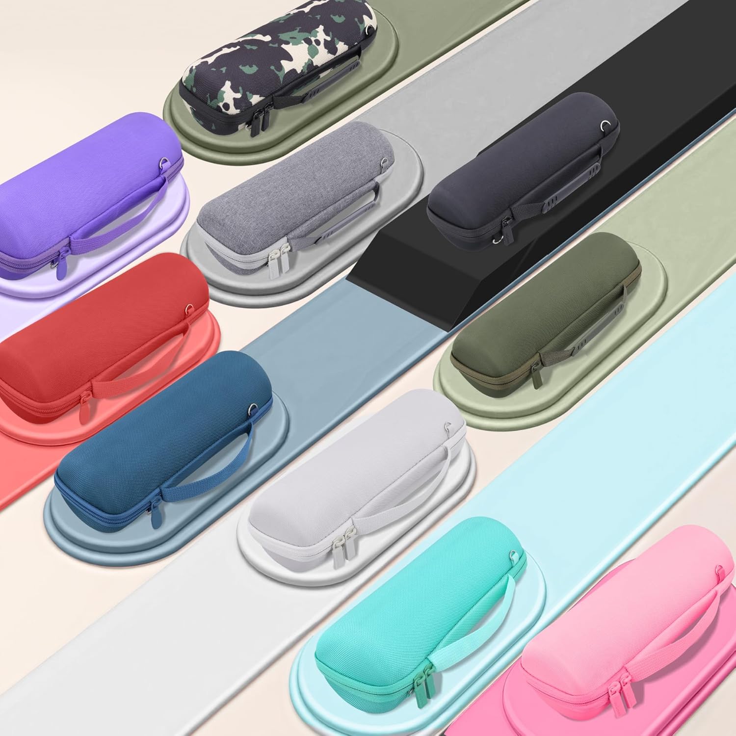 co2CREA Hard Travel Case Replacement for JBL Flip 7 Flip 6 FLIP 5 Waterproof Portable Bluetooth Speaker (Mint Green Case) - Image 3