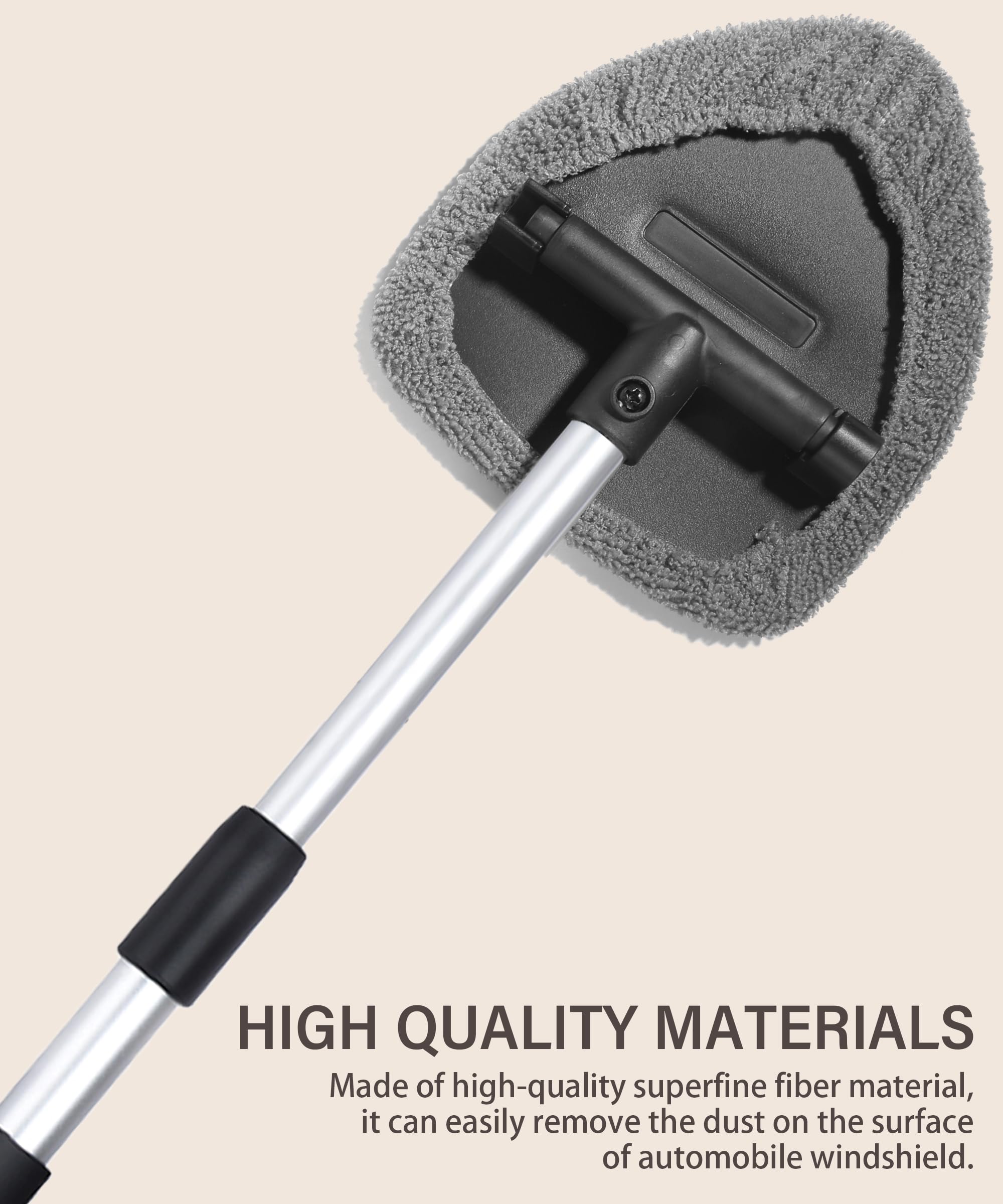 Windshield Cleaner Inside,Car Window Cleaner,Car Cleanser Brush,Car Accessories Car Cleaning Supplies Tools,Car Cleaning Kit with Extendable Handle,Microfiber Cloth,Spray Bottle,Fits All Cars