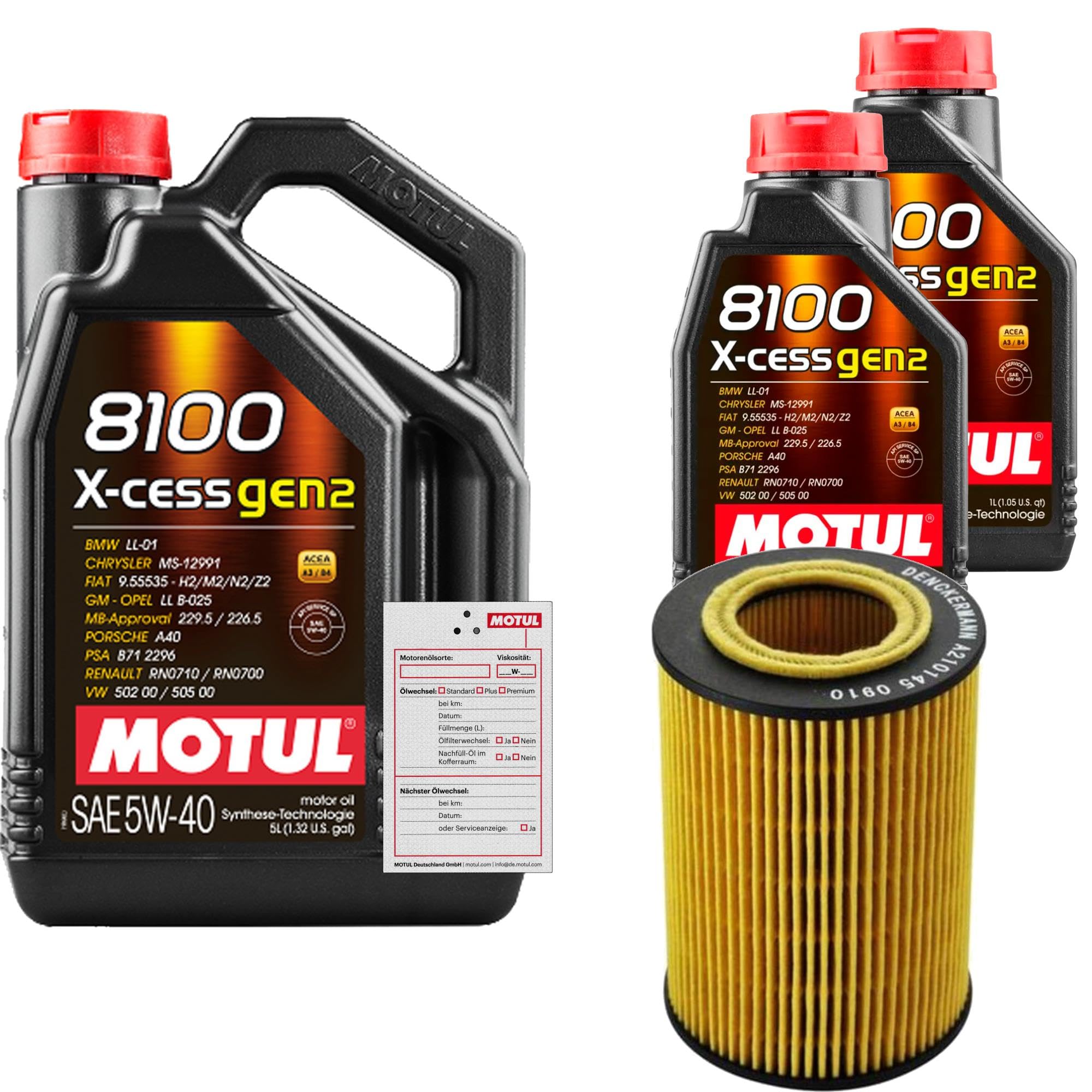 Kit d'inspection avec 7 litres d'huile moteur 8100 X-CESS GEN2 5W-40