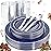 Ciaell 150 PCS Blue and Silver Plastic Plates - Blue Disposable Plate include 50 Plates, 25 Knives, 25 Forks, 25 Spoons, 25 Cups for Weddings & Party & Christmas