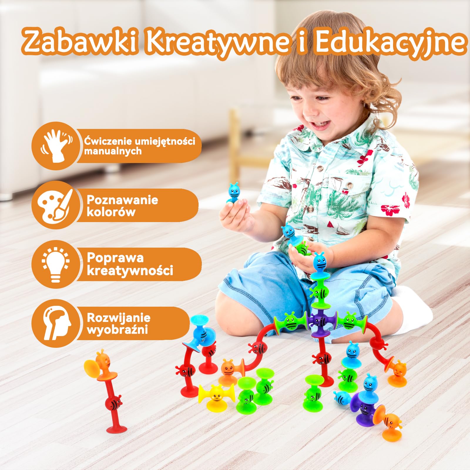 42 zabawki z przyssawką, silikonowa przyssawka, zabawka do wanny dla dzieci od 3 lat, sensoryczna zabawka ssąca, zabawka antystresowa, zabawka podróżna dla dzieci i dorosłych