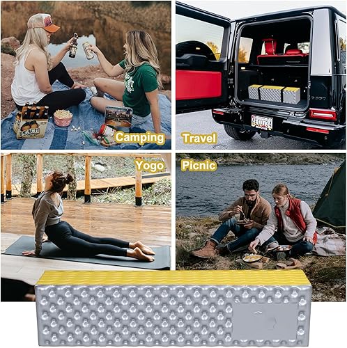 Miniatura 7 de PATIKIL Almohadilla de dormir de espuma de celda cerrada aislada R-Value 2.1 Almohadilla de dormir plegable Esterilla de dormir ligera para acampar