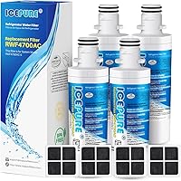 Vista 17 de ICEPURE ADQ747935 Filtro de agua para refrigerador de repuesto para LG LT1000P MDJ64844601, Kenmore Elite 46 9980, ADQ74793501 LT1000PC LT1000