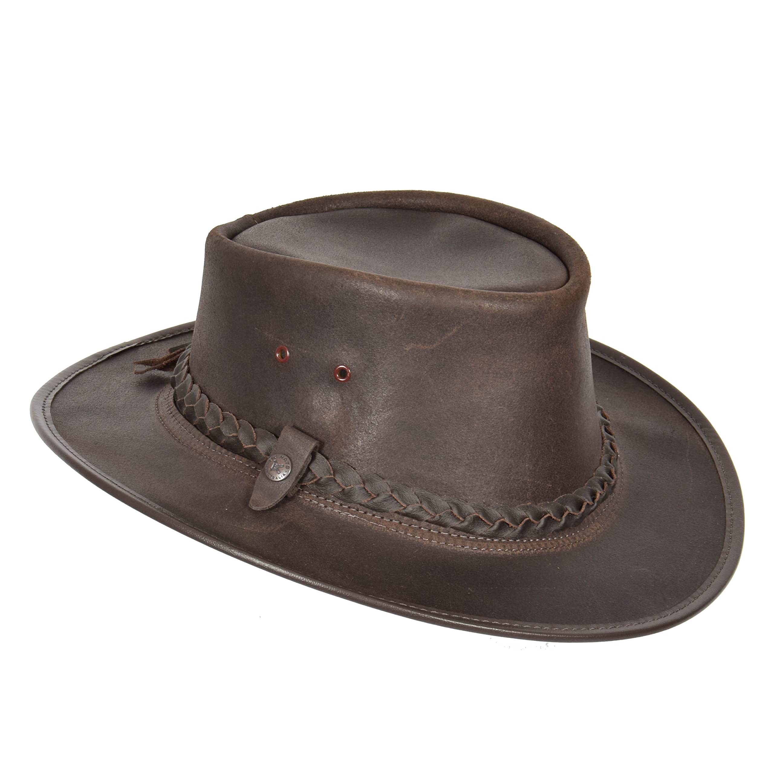 Divergent Retail DR398 Original Australian Leather Cowboy Hat Brown (as8, Alpha, x_l)