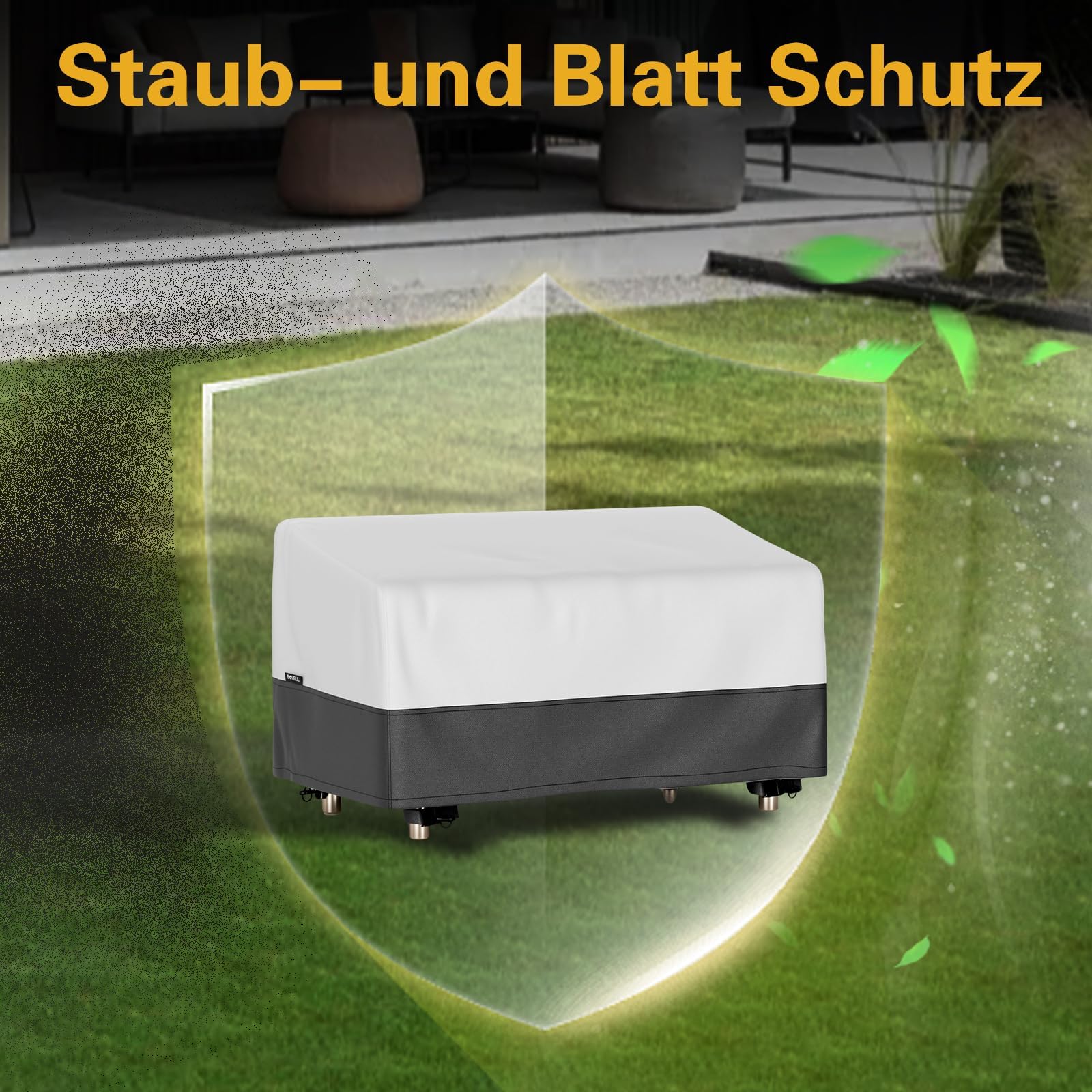 EVRBUL Gartenbank Abdeckung für 2 Sitzer 420D Outdoor-Sofacover mit Luftdüsen 147cm x 82cm x 79cm (58" × 32" × 31")