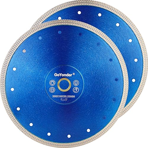 Miniatura 53 de GoYonder Diamond Blade 7 inch Super Thin Diamond Saw Blade, Tile Blades 7" for Cutting Porcelain Tiles, Granite Marble Ceramics (7"-Blue)