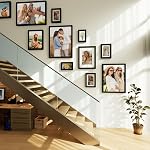 Ensemble de 10 Cadres Photo Noir decorUhome 8x10 | Affichage de Photos 5x7 avec Passe-Partout ou 8x10 sans Passe-Partout pour Cadres Photo, Décor de Mur en Collage de Cadres Multiples