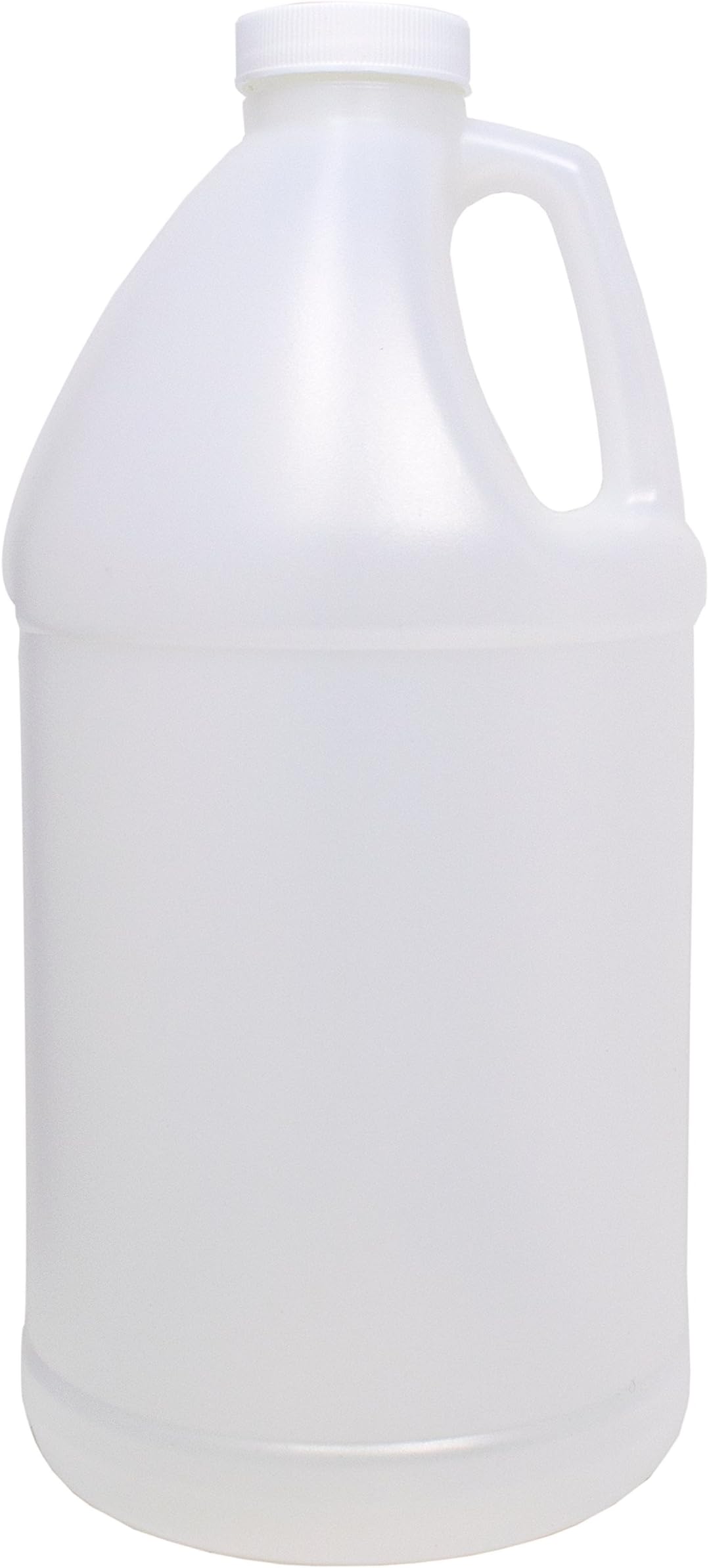 4Spray 1/2 Gallon Jug, 64 oz USP Empty Plastic Bottle - Bpa Free, Natural Color HDPE with 38mm Cap (1)