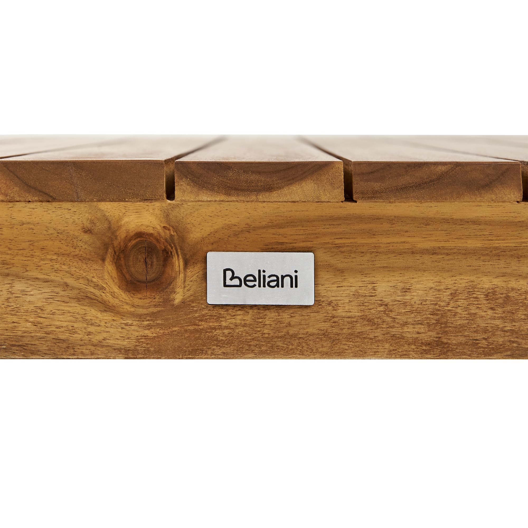 Beliani Table Basse de Jardin en Bois d'Acacia Certifié 110 x 60 cm Bois Clair Marettimo