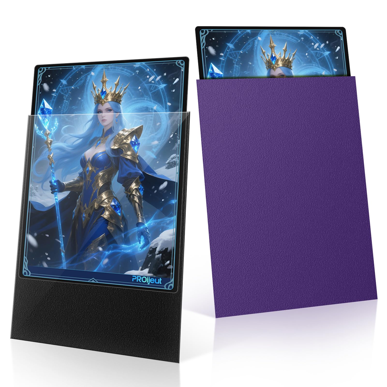 200 Pack Card Sleeves, Matte Dual Trading Card Sleeves with Opaque Back & Smooth Shuffle, Tear Resistant Ca...
