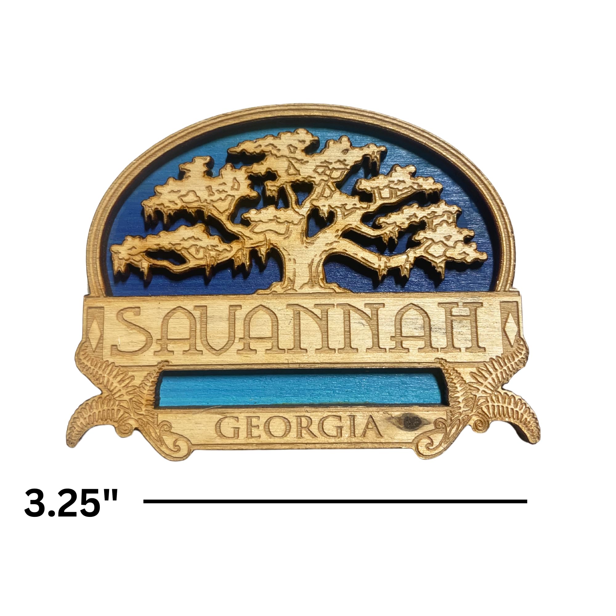 Amazon.com: Savannah Georgia Oak Tree Wooden Souvenir Magnet
