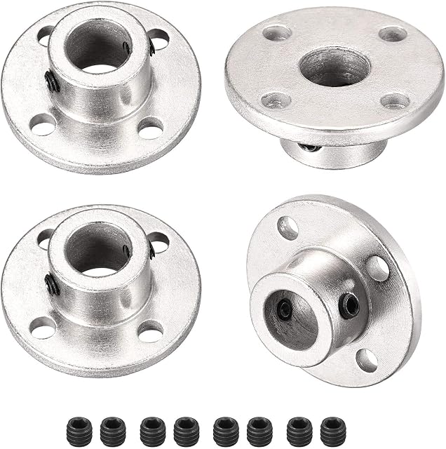 sourcing map 10mm Inner Dia H13D16 Rigid Flange Coupling Motor Guide Shaft Coupler Motor Connector for DIY Parts 4Pcs