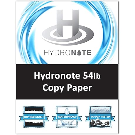Terraslate Waterproof Paper: Hydronote 54lb Multipurpose Copy Paper