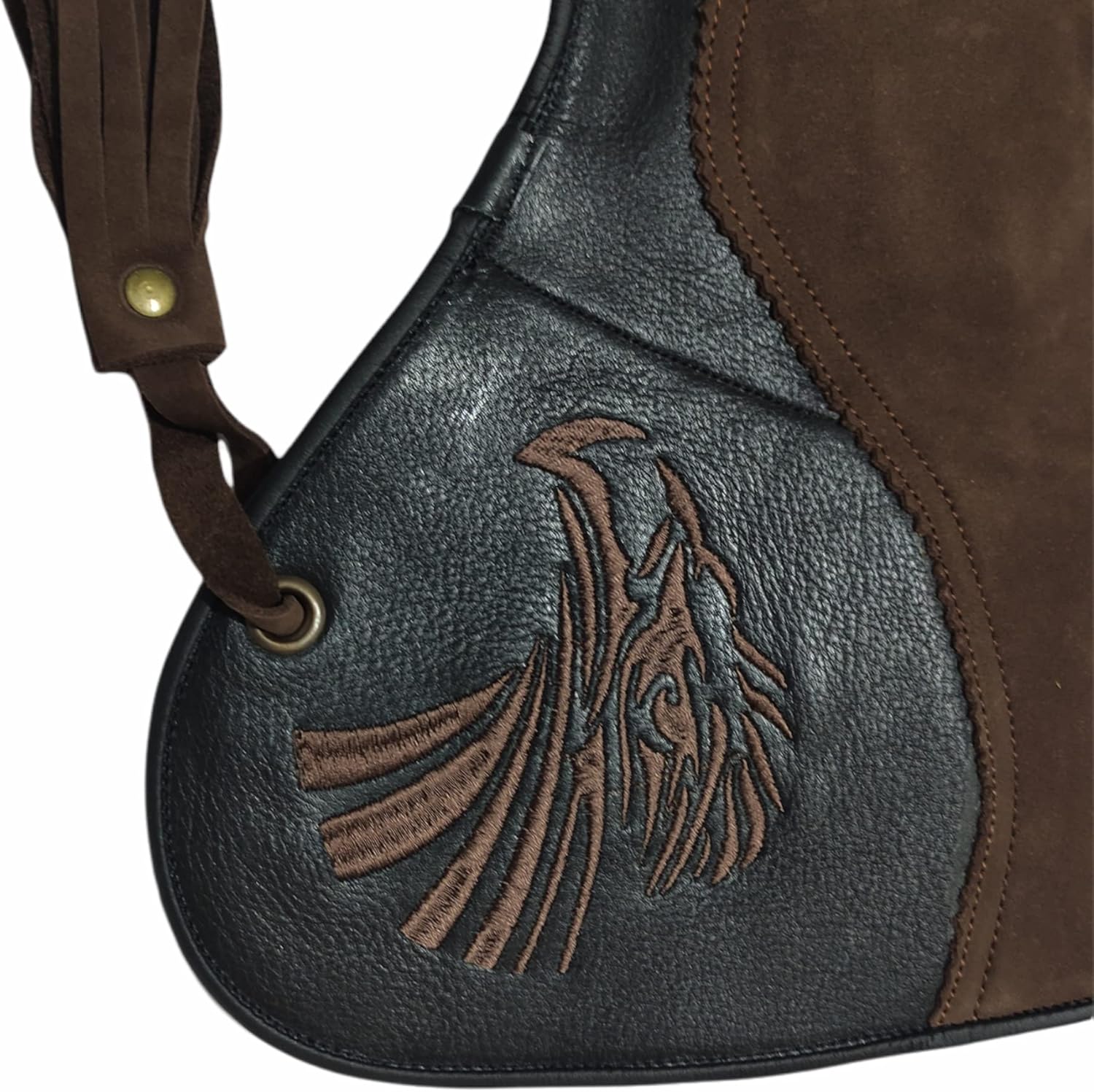 W.S Point Double Layer Genuine Cow Hide Leather Falconry Gloves for Men – Bird Handling Pet Gloves Brown