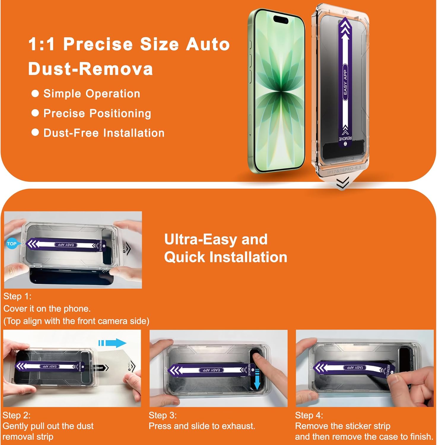 2-Pack Matte Privacy Screen Protector for iPhone 17 & 16 Pro,Anti-Glare & Anti-Spy,Anti-Fingerprint,Smooth as Silk,Easy Installation, Military-Grade 9H Hardness