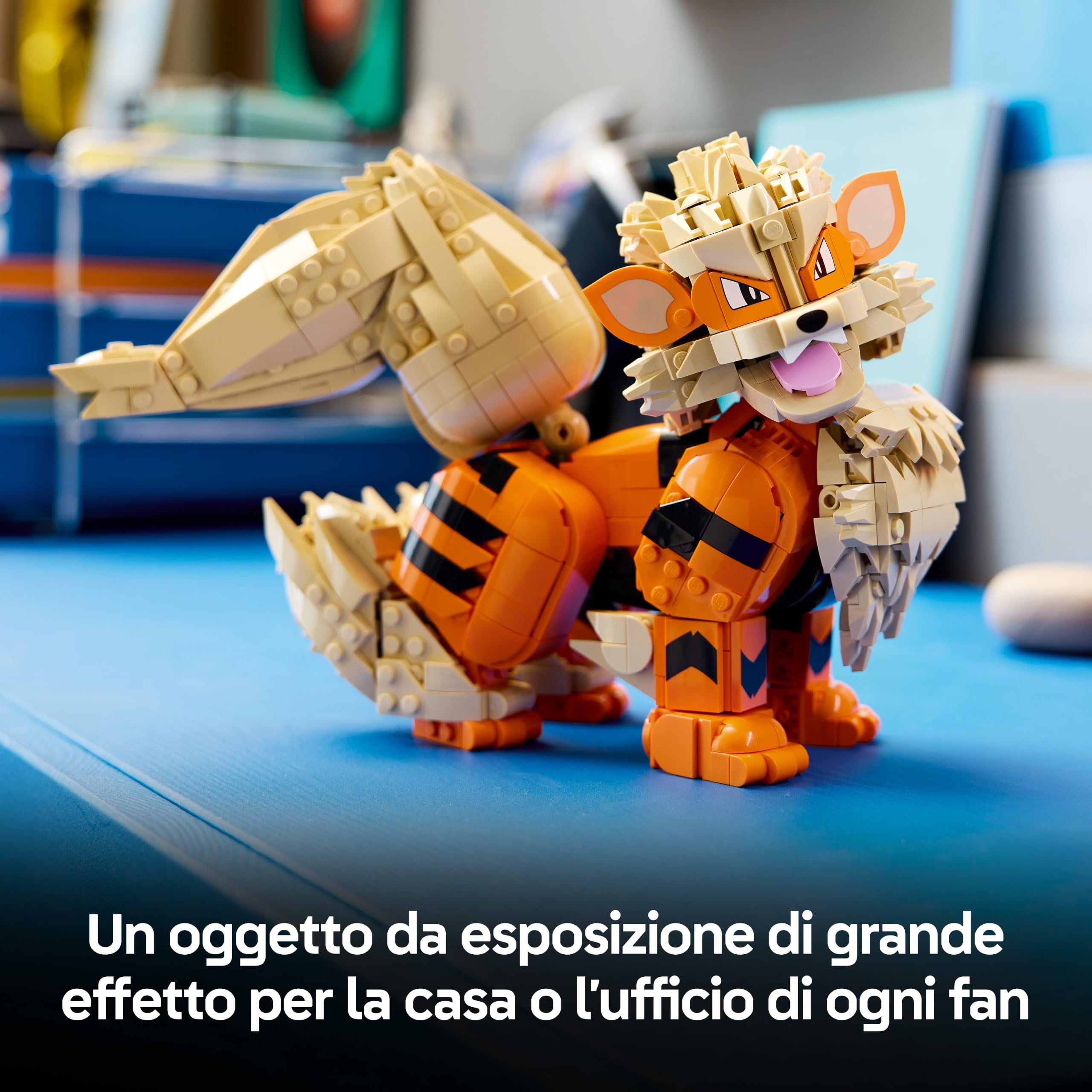 LEGO Pokémon Arcanine - Action Figure da Costruire per Adulti - Kit di Modellismo con Coda, Zampe e Testa Snodabili - Decorazione Stanza da Gaming Fai da Te - Idea Regalo per Gamer da Collezione 72160