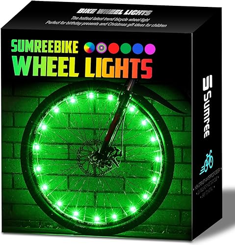 Miniatura 10 de luces LED para rueda de bicicleta, paquete de 2 luces para radios de bicicleta con baterías incluidas. Durabilidad y visibilidad sin igual. Tira