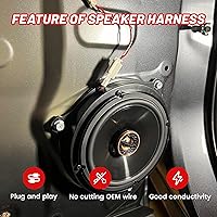 Vista 6 de RED WOLF Adaptador de conector de arnés de cable de altavoz para puerta Toyota 2019-2021 RAV4 Camry Avalon, para Dash Twteer Lexus is CT 2011-2018