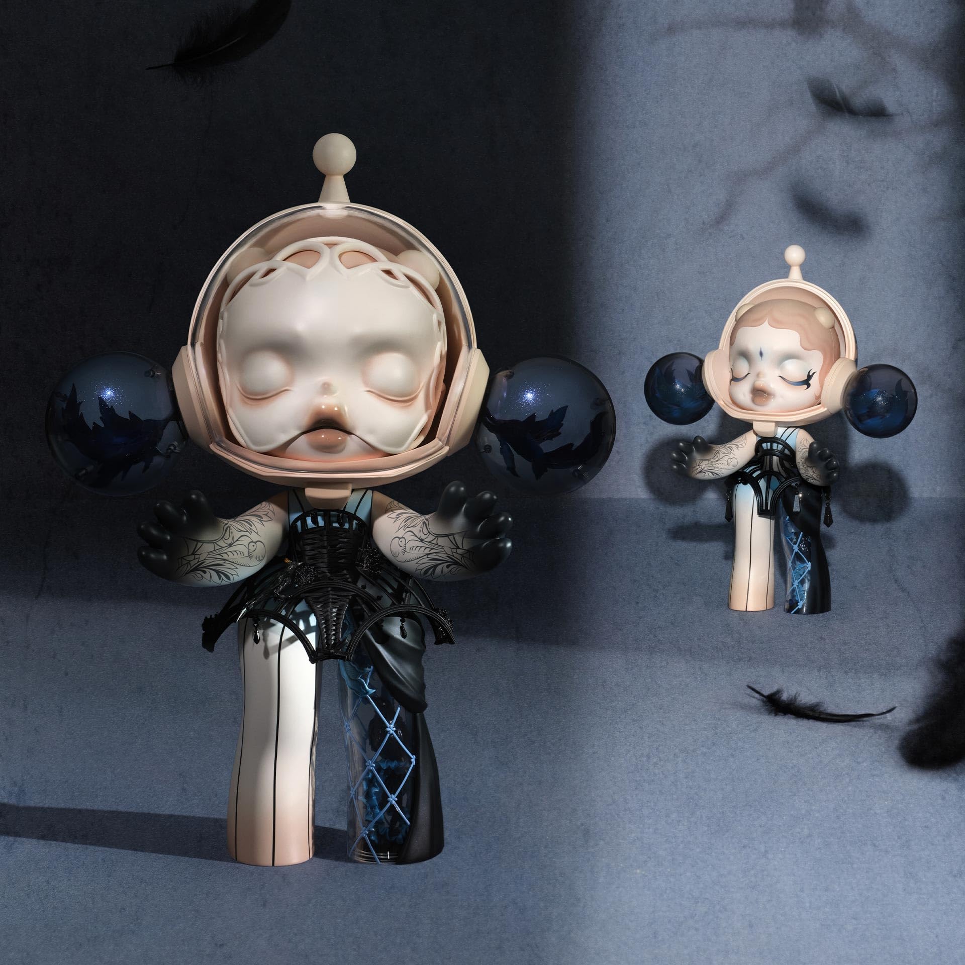スカルパンダ GUOPEI 400% POP MART MEGA α SKULLPANDA 400% Guo Pei-Alternate Universe 33cm