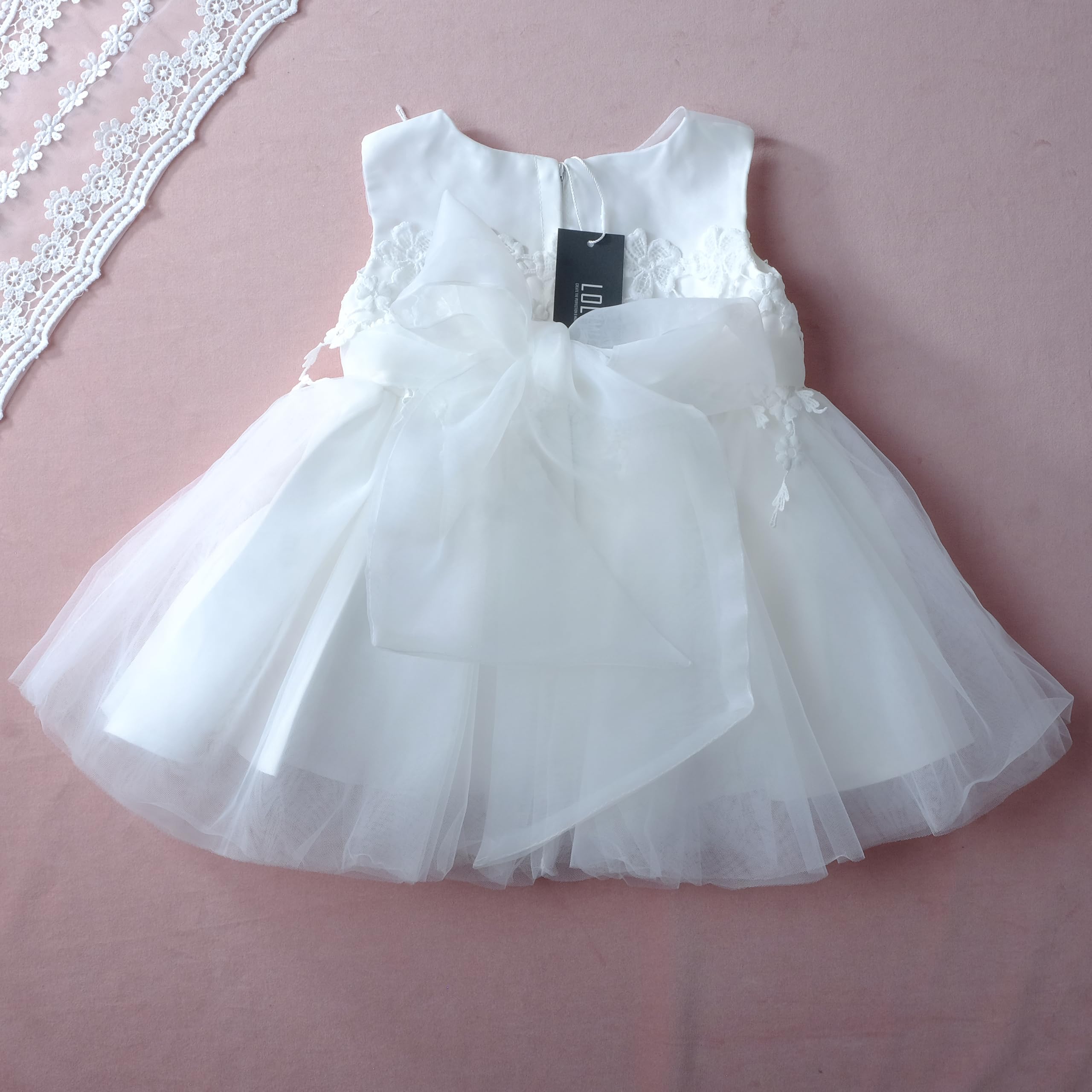 Vestido de fiesta de niña para bodas, bautizos, cumpleaños y ocasiones especiales – Elegante vestido de ocasión con encaje para niña de flores