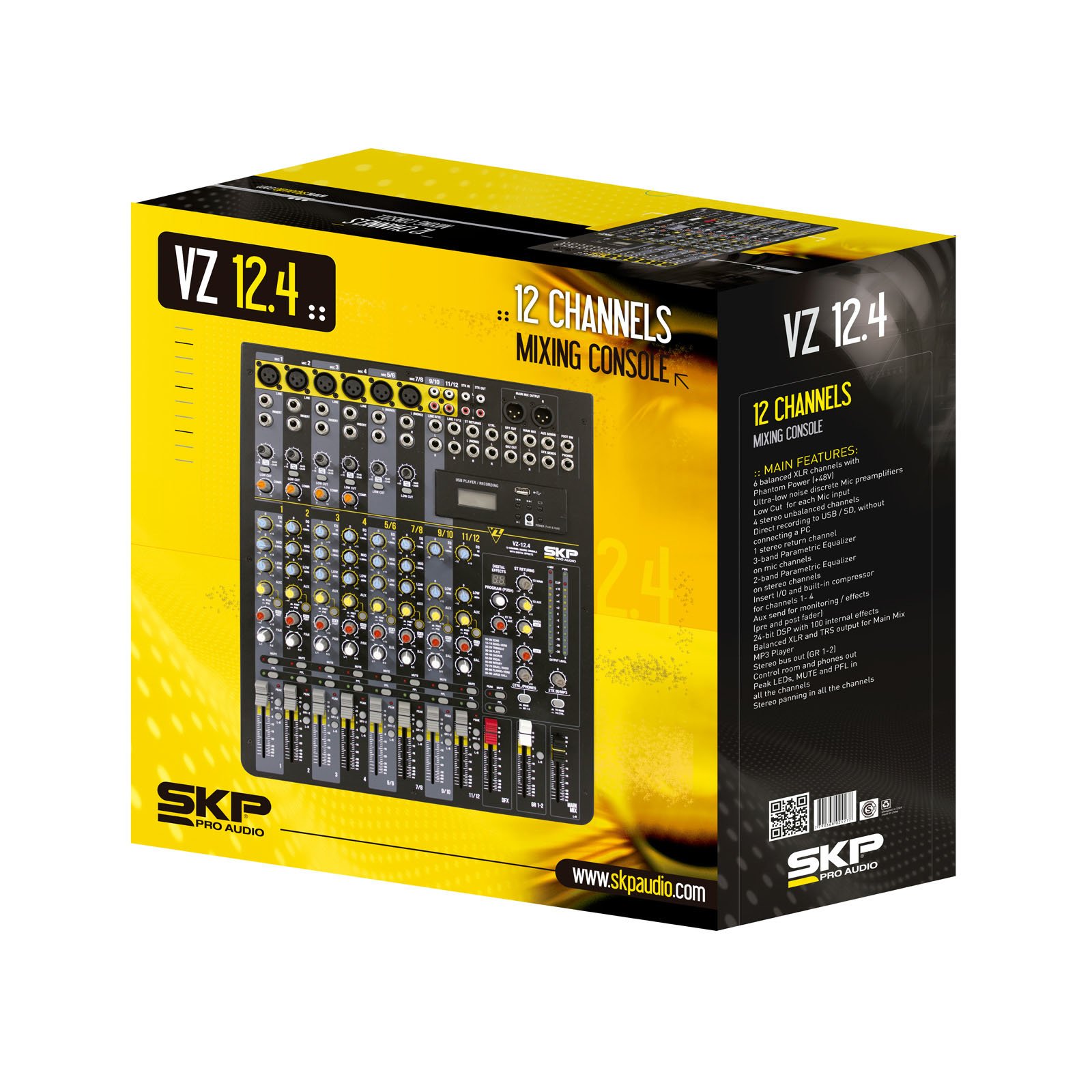 SKP PRO Audio VZ12.4 Mixing and Recording Console up to 12 channels