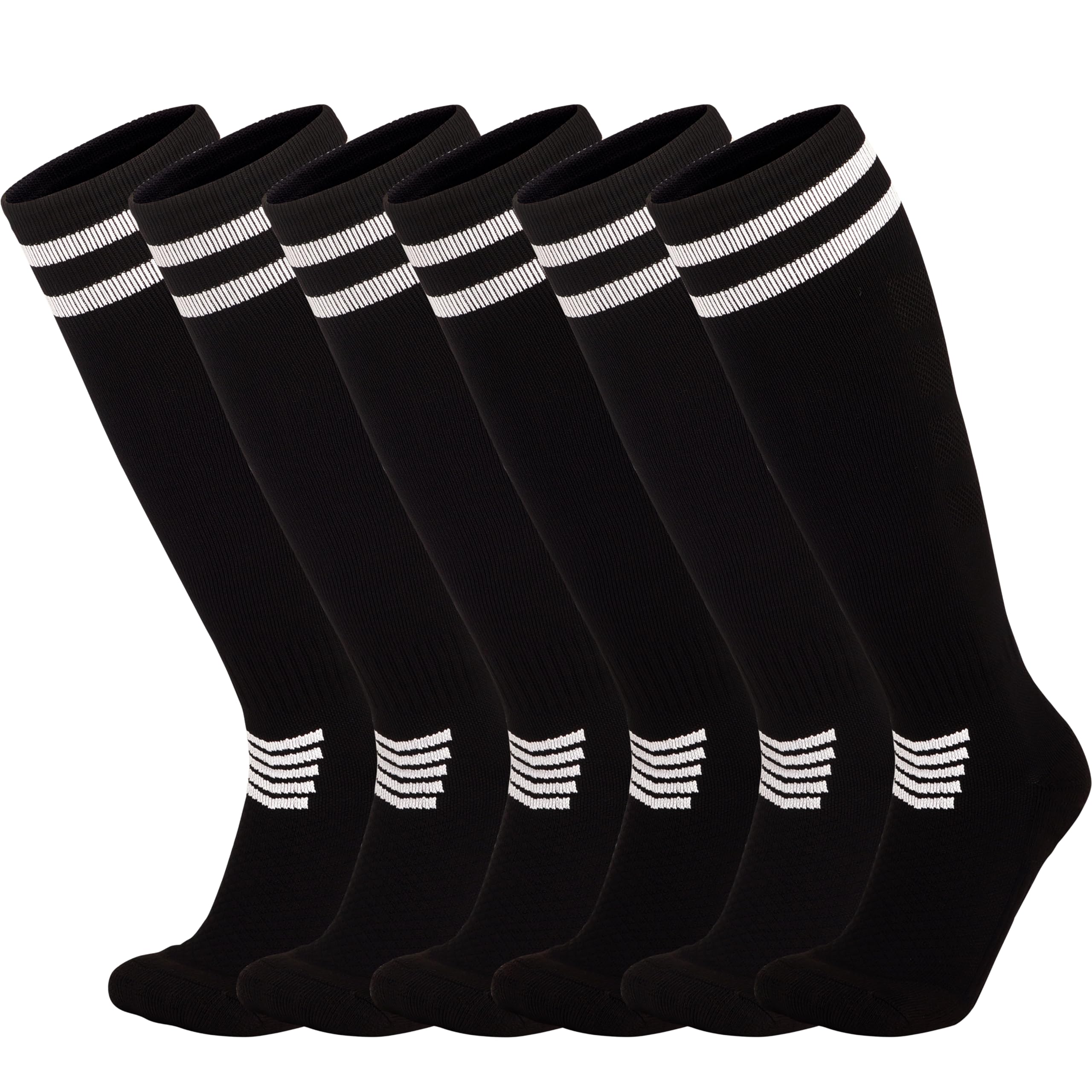 Kids Soccer Socks Cushion Cotton Compression Socks Youth Baseball 3P