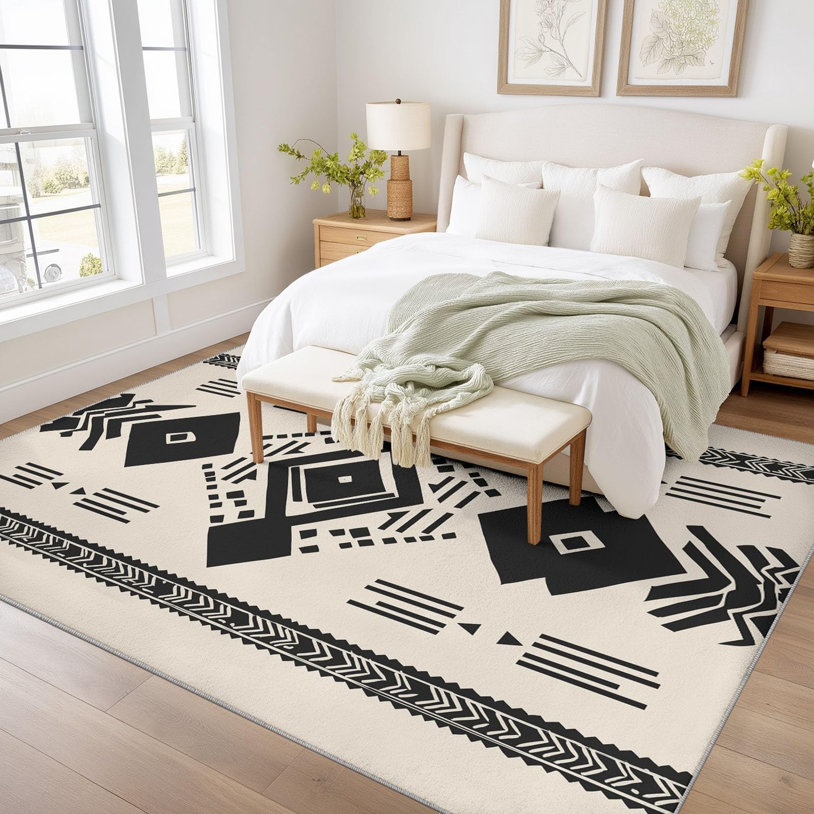 Douce Futuriste Néon Motif Décoration Tapis Salon Chambre 240 x 300 cm