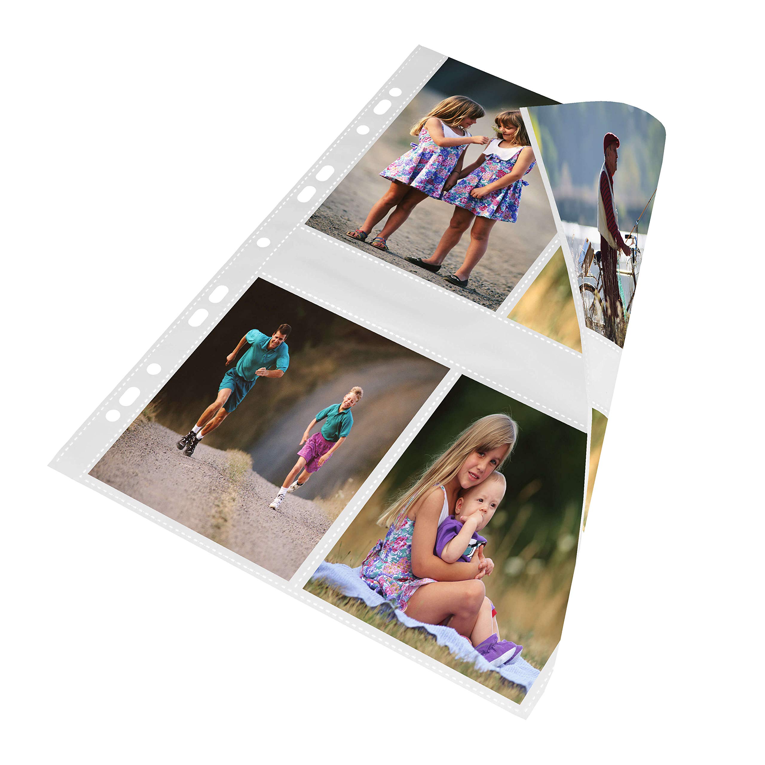 mashpaper Fotohüllen weiß 300 Stück 9x13cm Hochformat für 2x4 Fotos 75604