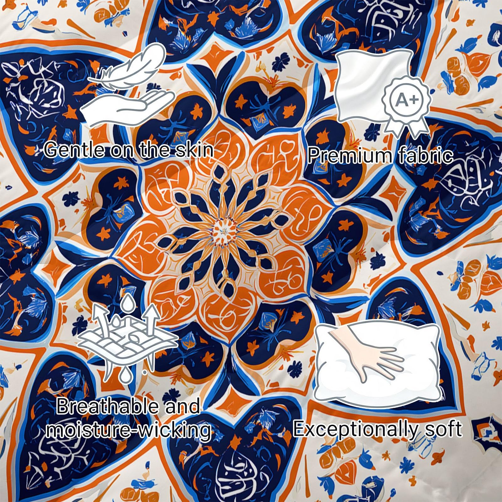 Piumino reversibile, moderno, geometrico, senza rivestimento, 200 x 200 cm, 4 stagioni, motivo floreale, stelle, lavabile, per tutte le stagioni, leggero e morbido, con 2 federe da 80 x 80 cm