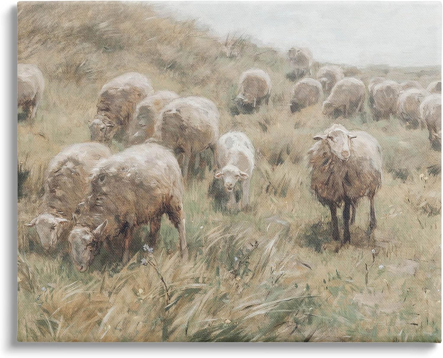 Stupell Industries Rural Cattle Grazing Field Canvas Wall Art, Design by Lettered and Lined