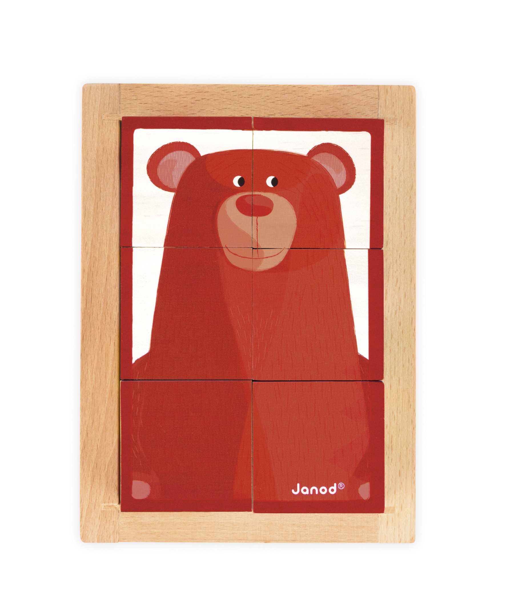 Janod - 6 Forest Blocks in Wooden Box FSC - Wooden Early - Learning Toy - Educational Game - Fine Motor Skills - 12 Months - J08200 - Image 2