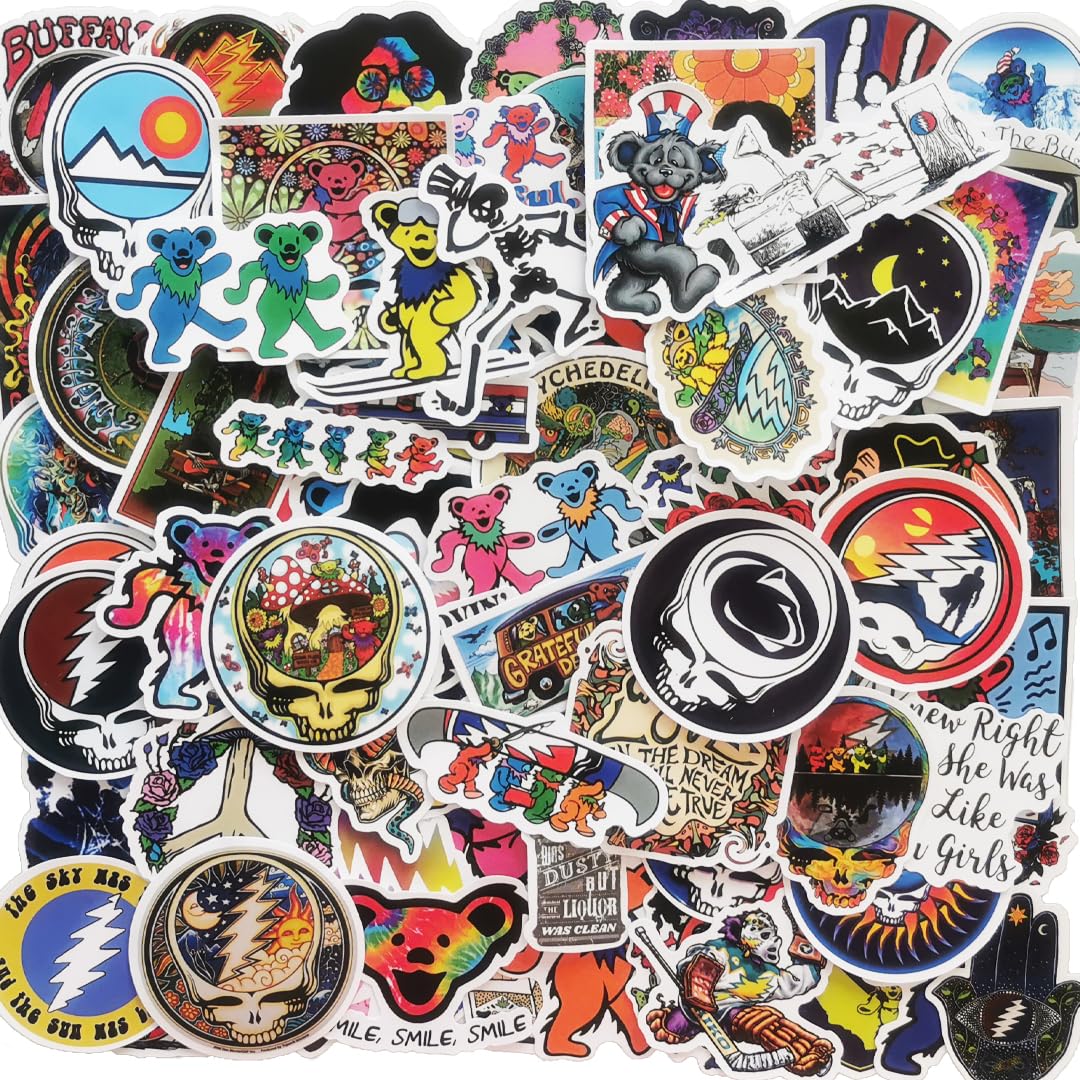 Amazon.co.jp: グレイトフルデッド ステッカー 100枚 防水 シール