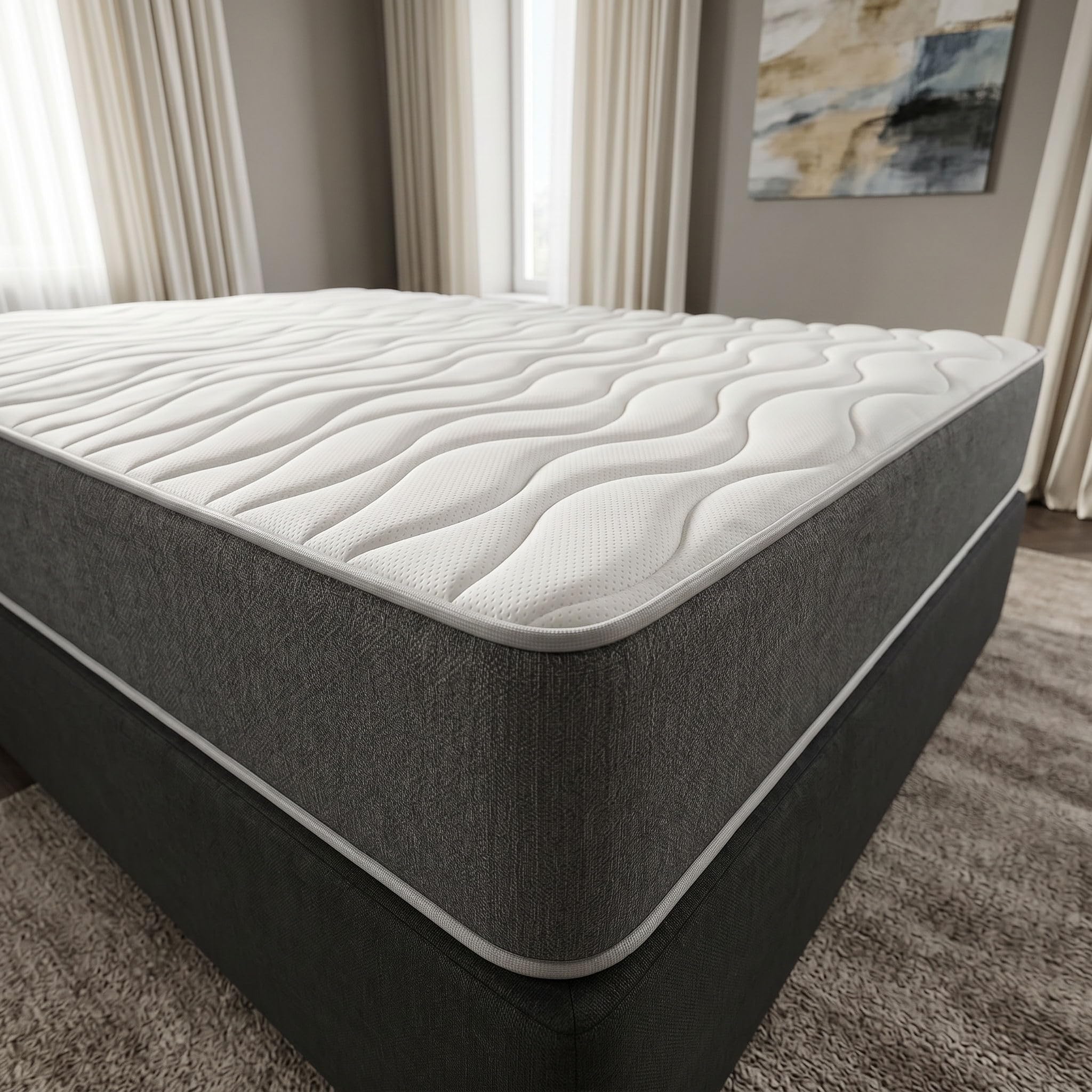 Colchón Viscoelástico 105x190 cm Silver | Núcleo HR de Soporte | Transpirable y Anatómico | Soporte Estable y Confort Adaptable | Fabricado en España | Altura 22 cm | colchón 105x190