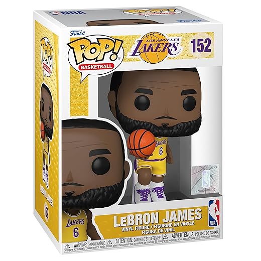 Funko Pop NBA: Los Angeles Lakers - Lebron Lebron James - Collectable Vinyl Figure - Gift Idea - Official Merchandise - Toys for Kids & Adults - Sports Fans - Model Figure for Collectors and Display