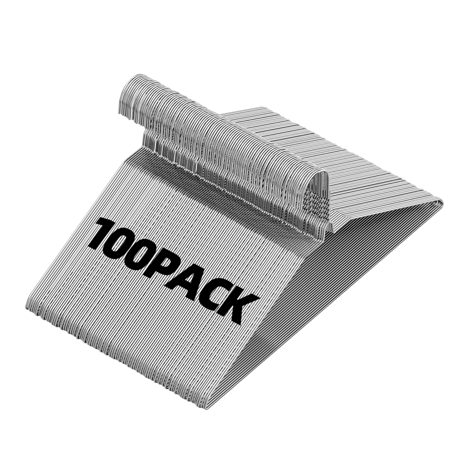 Photo 1 of GLOSHOOTING Metal Wire Hangers - 100 Pack, Space Saving