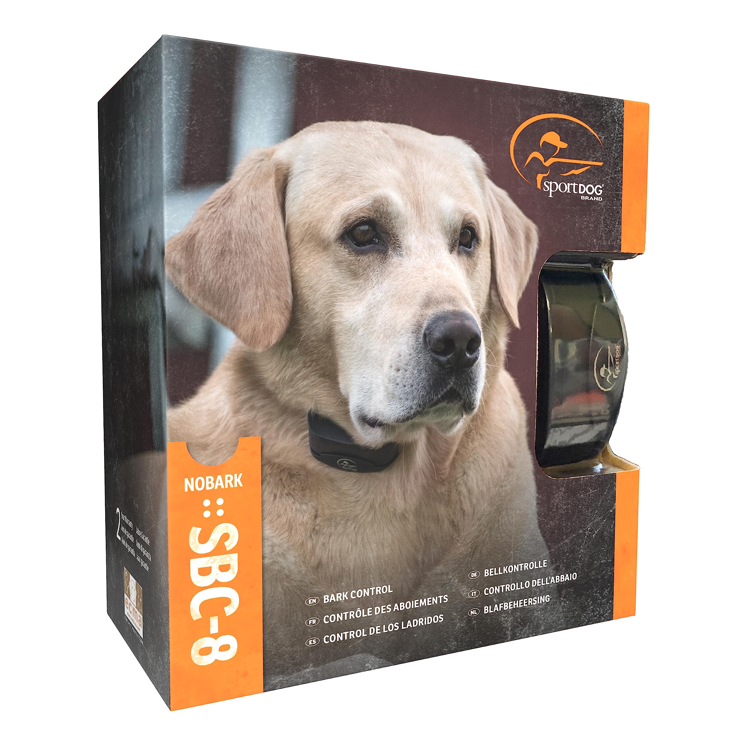 PetSafe SportDOG Collier Anti-aboiement NoBark SBC-8-E, Facile à Utiliser - étanche et Submersible - Pas de Programmation nécessaire