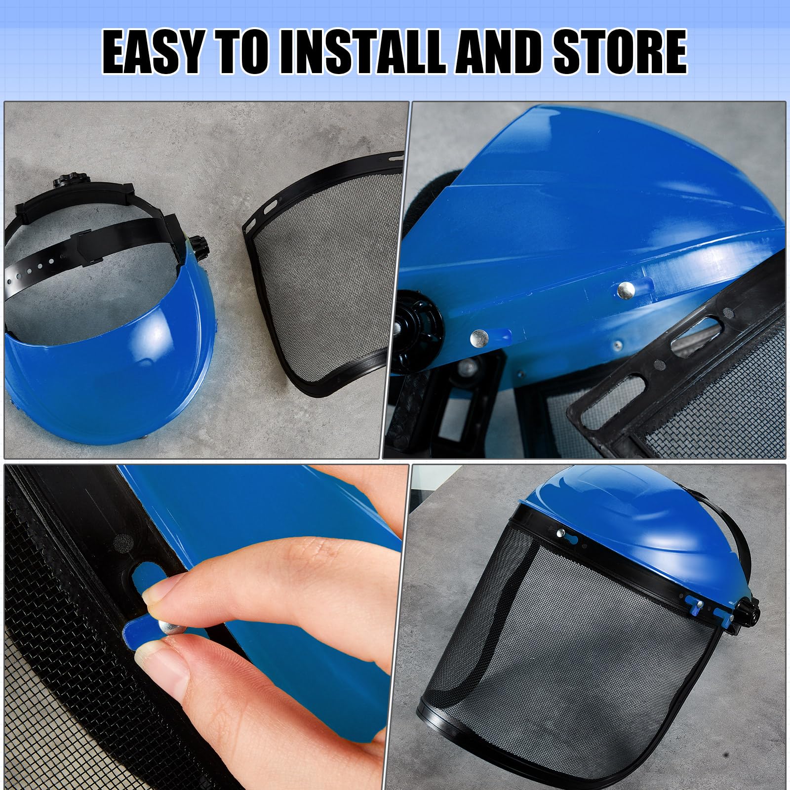 Écrans Faciaux de Sécurité Réglables Visière de Protection en Maille d'Acier Hestya 2 Pcs