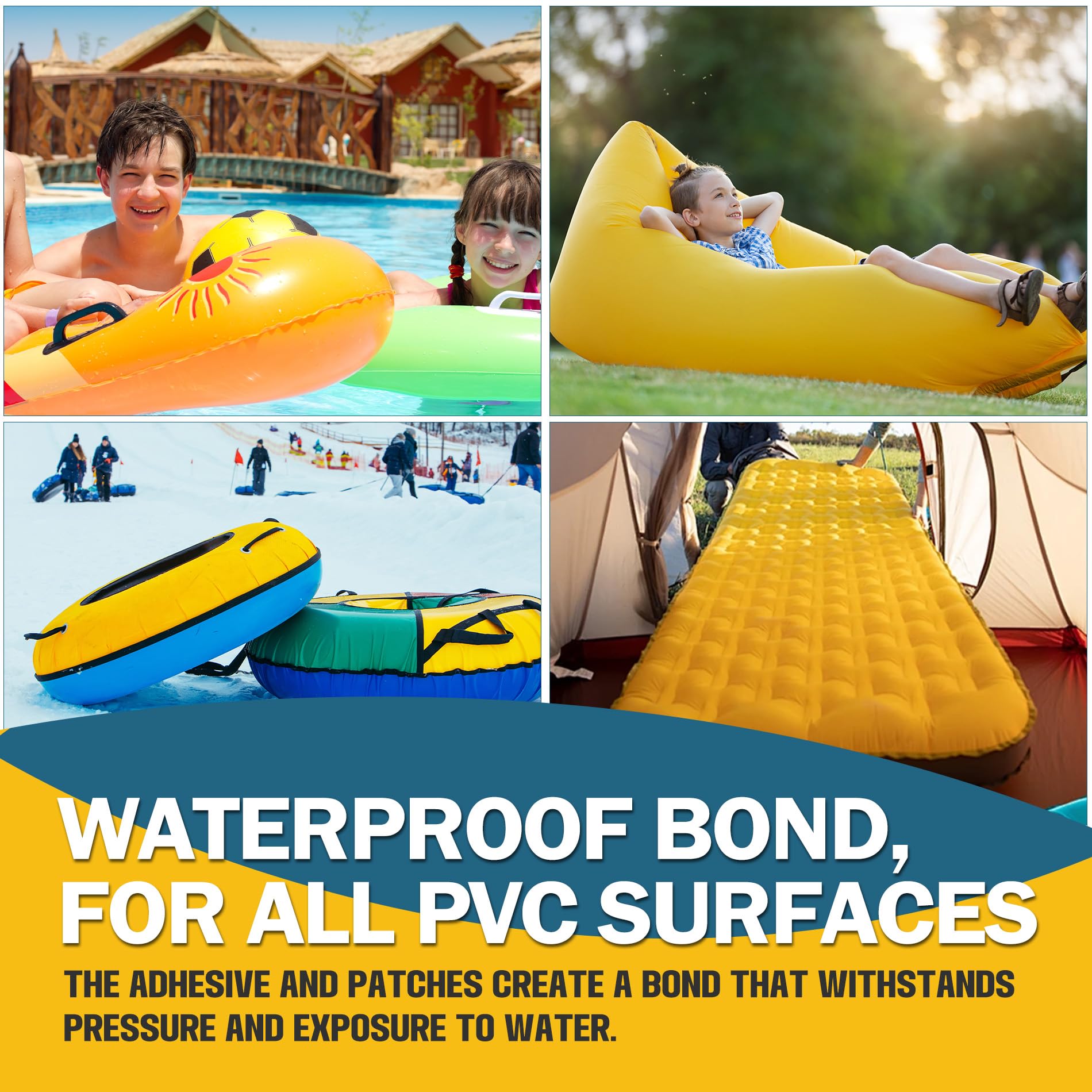 Snapklik.com : Air Mattress Patch Kit - Waterproof Vinyl Repair Patch ...