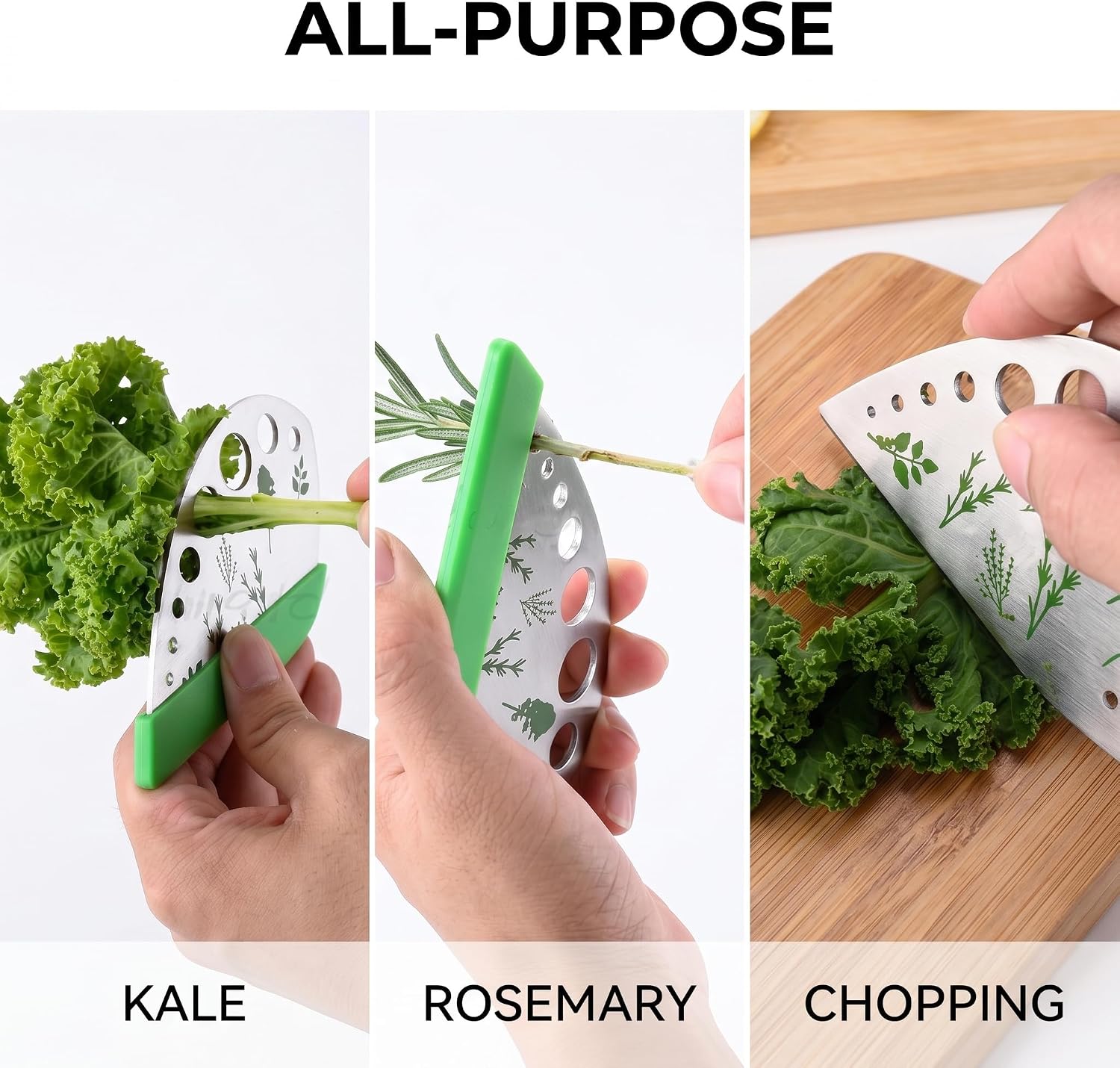 Herb Stripper, 9-Hole Stainless Steel Leaf Remover