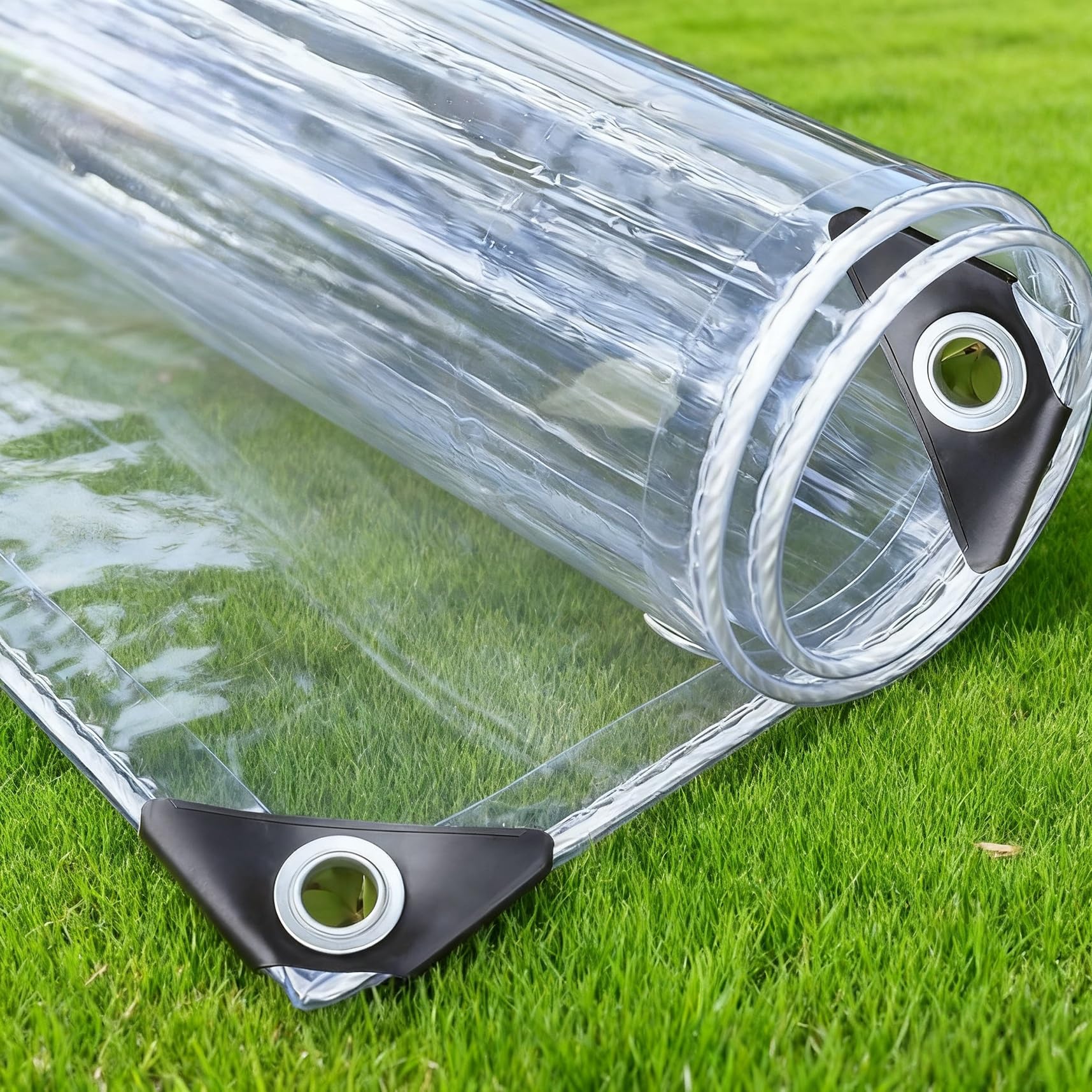 Durchsichtige Abdeckplane 440 x 460 cm Wasserdicht Durchsichtig UV Best Ndig, Faltbar Reißfest Wetterfeste Durchsichtig Abdeckplane Wasserdicht für Schutz vor Witterung, A
