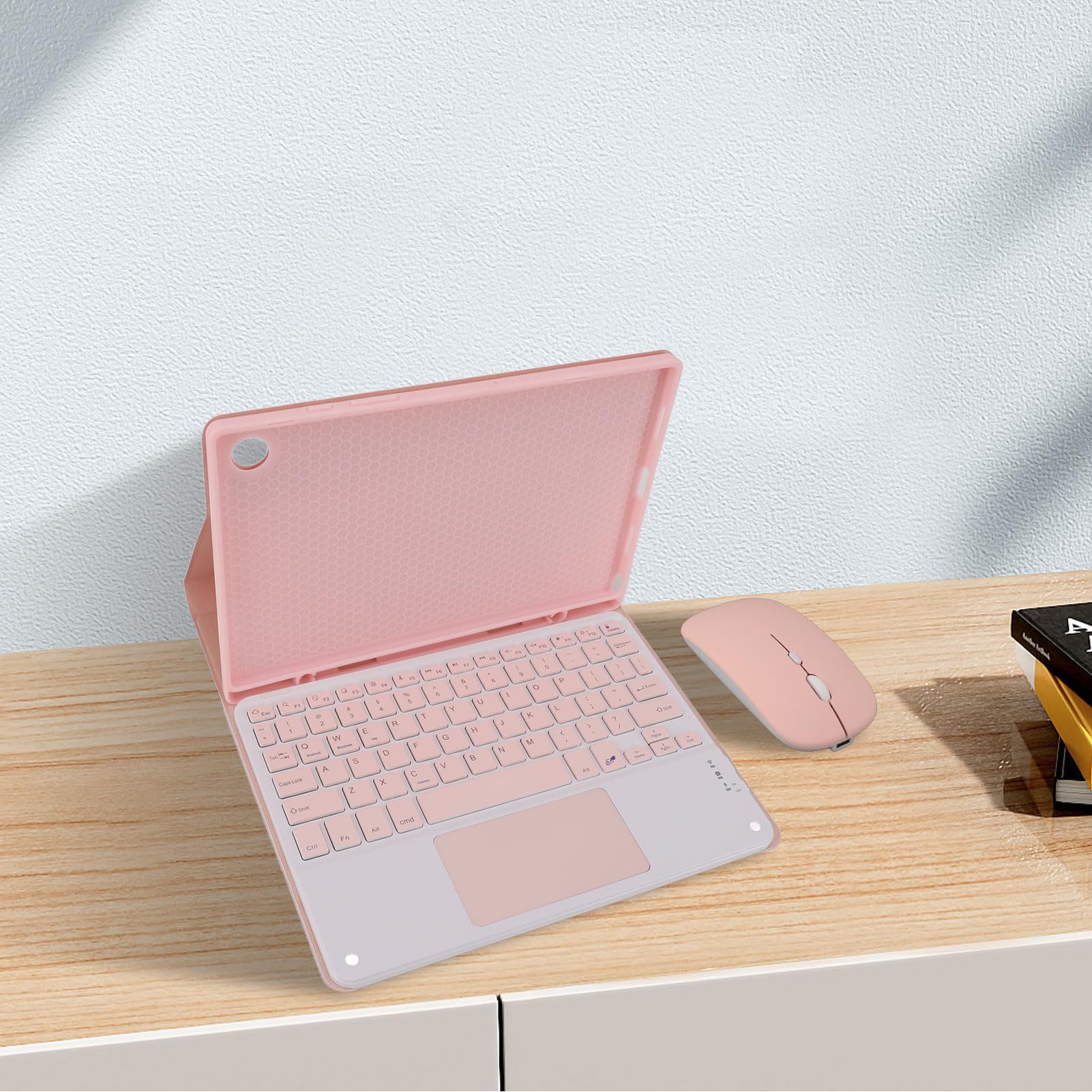Focket Funda con Teclado para Tab A8 10.5 Pulgadas, Teclado inalámbrico Desmontable, Funda Protectora de TPU con Teclado y ratón para Tab A8 X200 X205 10.5 Tablet
