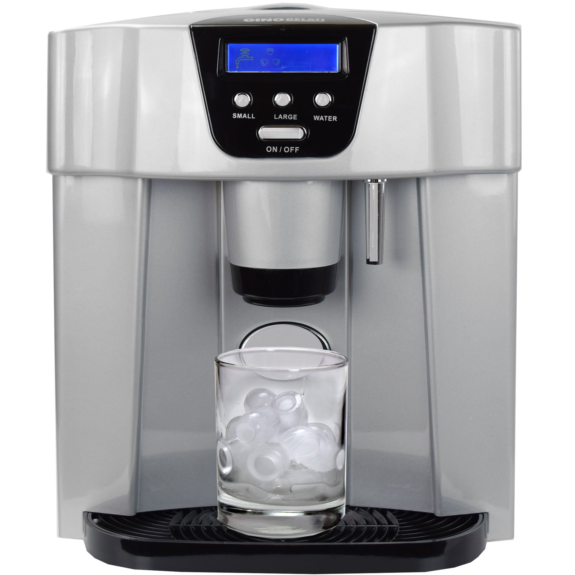 Gino Gelati GG-400 Water Digitaler Eiswürfelbereiter mit Eiswasserfunktion Eiswürfelmaschine