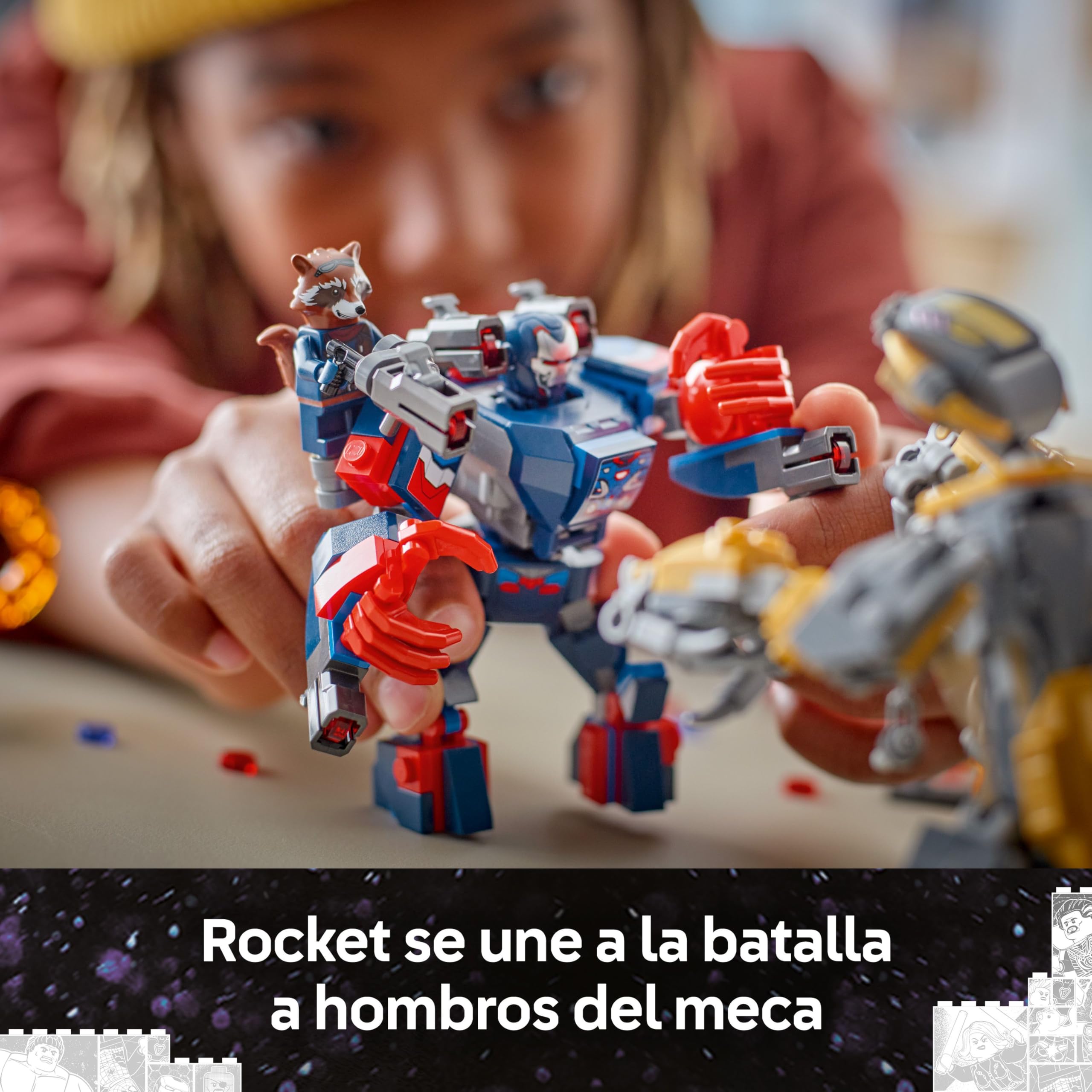 LEGO ǀ Marvel Thor de Vengadores: Endgame vs. Chitauri - Juguete de Superhéroes con Meca, Figura de Gorila y 7 Minifiguras Inc. Thor, Rocket e Iron Patriot MK2 - Regalo para Niños de 8+ Años