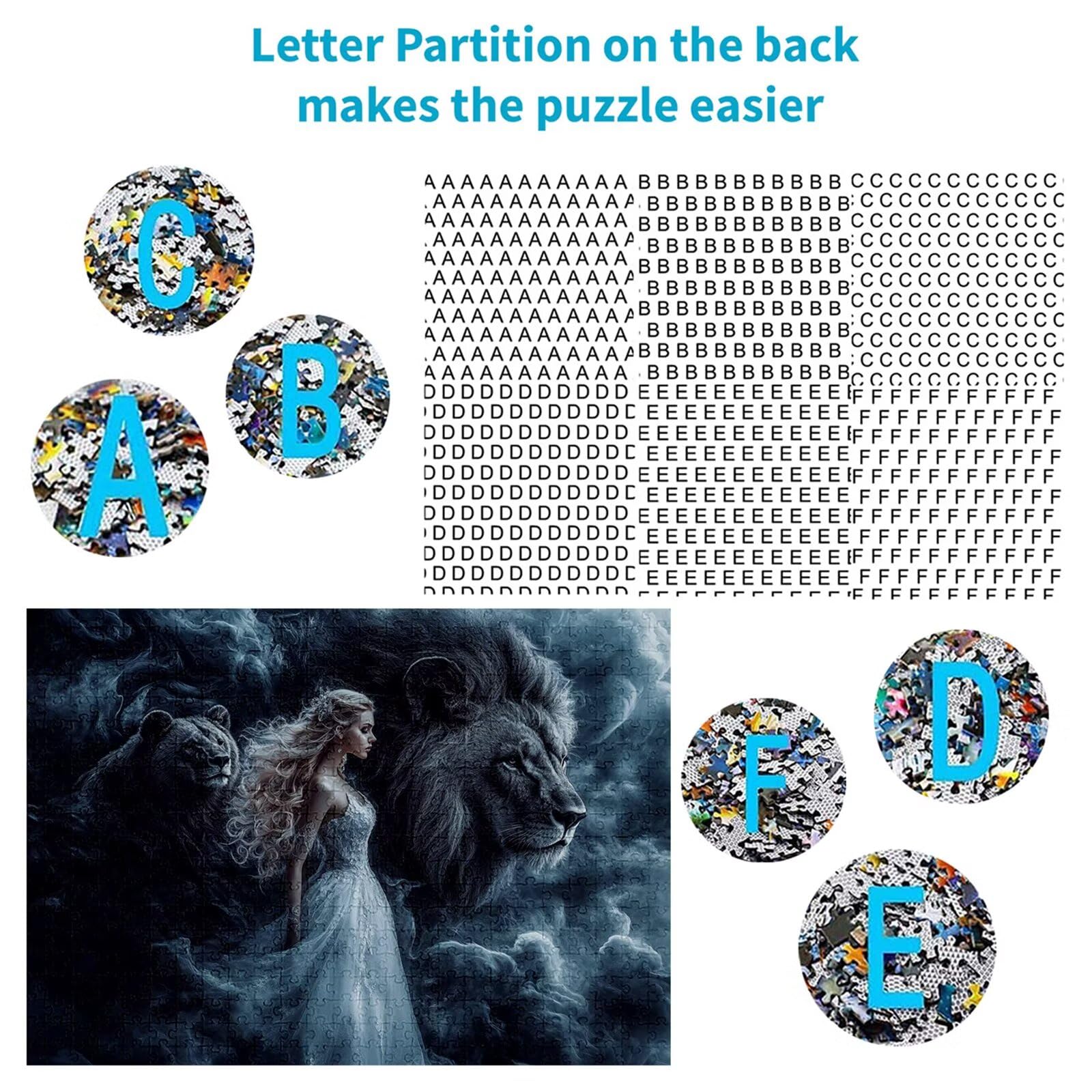 Puzzle 3000 elementów dla kobiet dorosły lew 122 x 81 cm unikalne rzemiosło klasyczne 3D drewniana układanka do rodzinnych gier biznesowych, układanka do samodzielnego wykonania, nawet do dekoracji