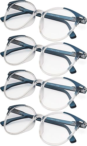 Miniatura 10 de Paquete de 4 elegantes lentes de lectura de gran tamaño para mujer