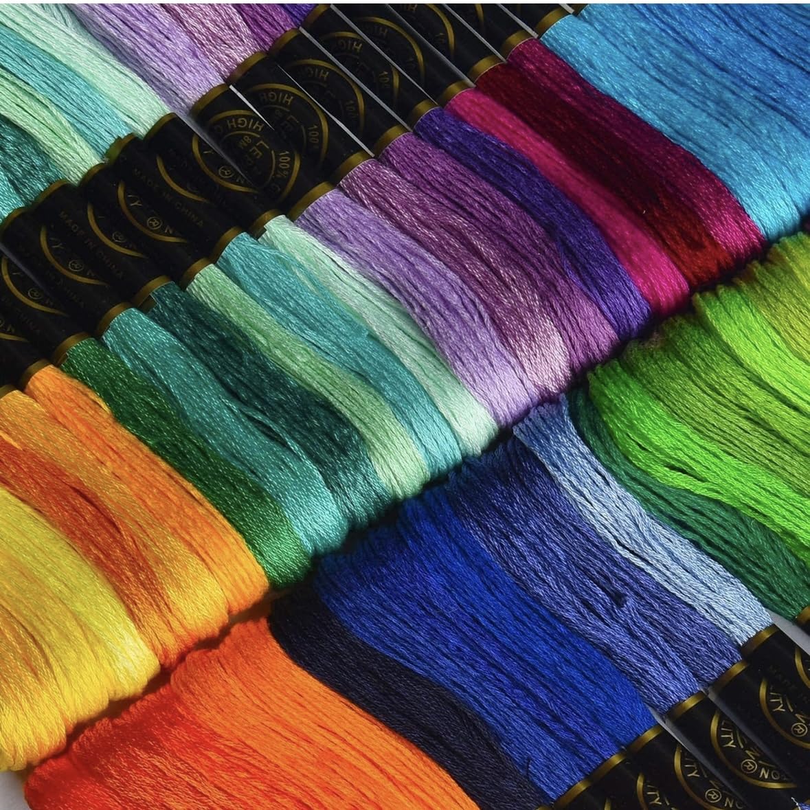 50 Cotton Embroidery Threads for Hand Embroidery, Multicolour Threads, 8 Metres Each, Set of 50-image-21