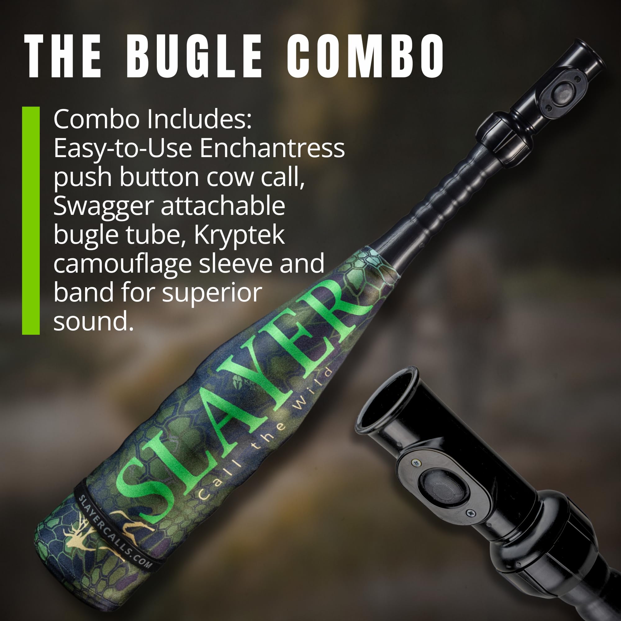 The Enchantress Elk Slayer | Push Button Elk Call for Realistic Cow Elk Sounds | Call + Bugle + Extra Reed