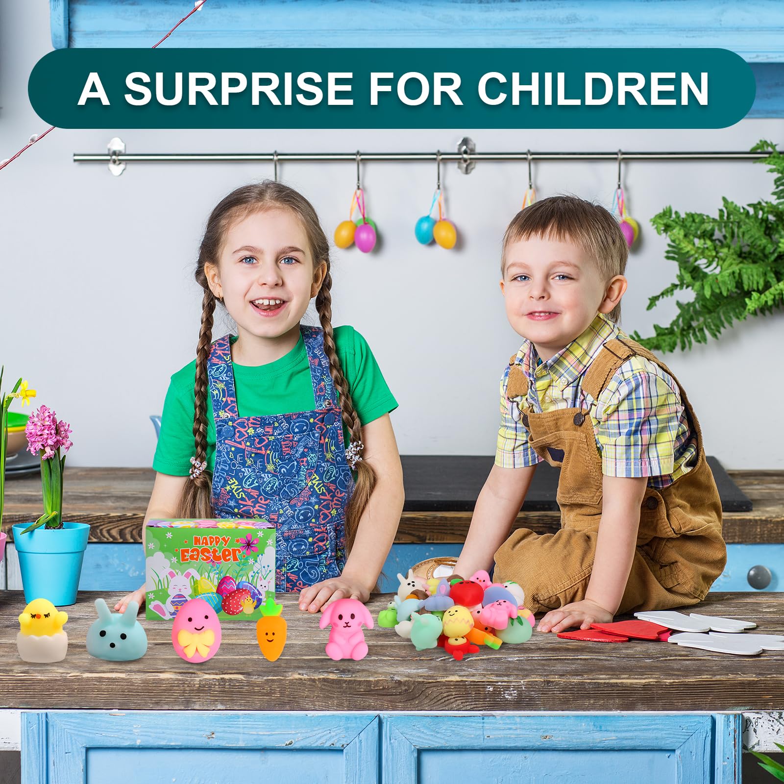 Amazon.co.jp: スクイーズ イースタースクイッシートイ 32個 もちもち