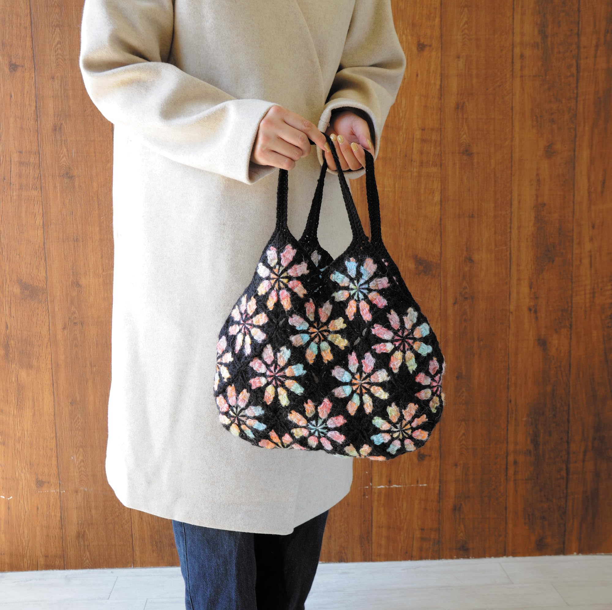 ステンドグラス風バラのバッグ ステンドグラス風バラのバッグ